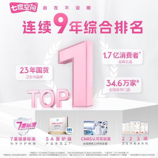SPACE 7 Elegant Series Cotton Soft Ultra Thin Sanitary Napkin Set 40 Pieces (Day and Night Full Cycle Set)