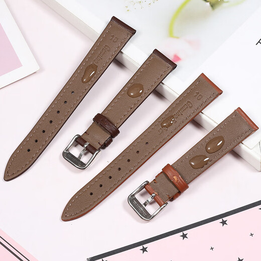 Vanu adaptiert an Casio Sheen Lederarmband für Männer und Frauen She-4048 4536 5010 5020 4539 LTP1391 V007 Pink Cowide Pin Schnalel Armband 14mm (A145) Weiß- (K2) Silber Global Pin-Schnalle 10mm