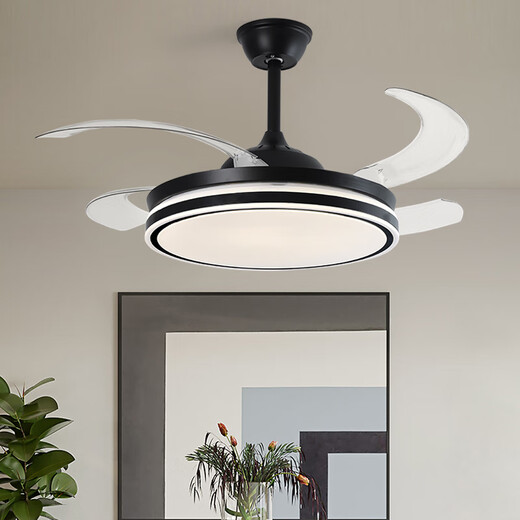 YWZR-Lüfterlichter, Esszimmer Deckenventilatorleuchten, Wohnzimmer, großer Windkraft-Schlafzimmer-Lichter im Haushalt, intelligente Frequenzumwandlung Integrierter Lüfterleuchter integriert 6623 Weißes Modell 42 Zoll + Drei-Farben-Lichtkonvertierung + Fernbedienungssteuerung