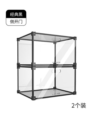 Oluoxun customized transparent acrylic shoe box shoe wall display cabinet a sneaker storage box j internet celebrity shoe rack collection shoe cabinet side opening classic black 8 pieces 345x270x205mm