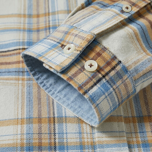 Teenie Weenie Bear Women's Plaid Shirt 25 New Fall College Style Simple Bear Embroidered Top Ivory White XS