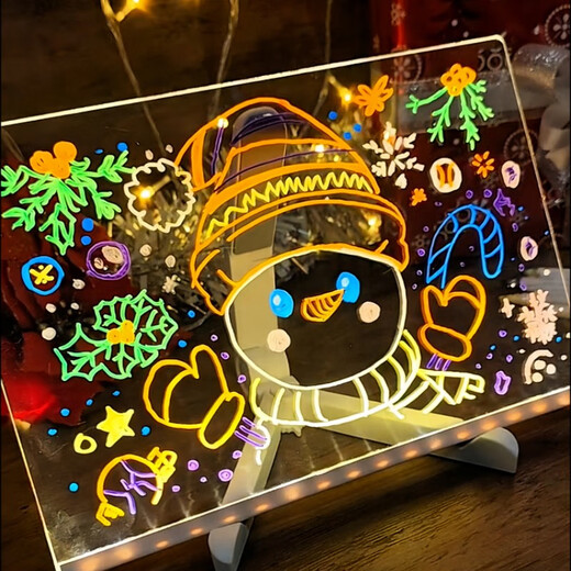 Wozhi Kinderspielzeug glühend Zeichnungsbrett Handschrift Brett Farbbeleuchtung Gemälde Graffiti Schreibbrettspielzeug Mädchen Geburtstag Geschenk