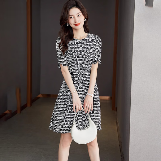 Ehangy国际大牌高端轻奢连衣裙夏季女2025年新款真丝桑蚕丝时尚气质裙子 碎花色 L 【高端礼盒】