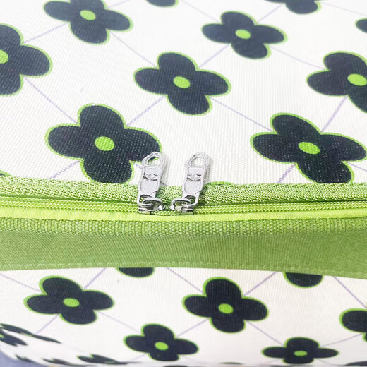 Fantasy clothes storage bag organizer bag three-layer thickened canvas zipper storage box with lid moisture-proof large-capacity quilt foldable three-layer thickened canvas 60 liters peony