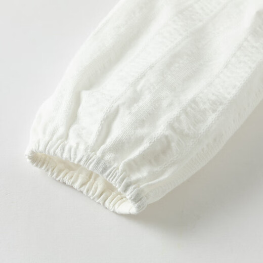 DAVE&BELLA girls long-sleeved shirt pure cotton baby girl shirt new spring clothing children's bottoming top children's clothes white ready stock 100 cm (recommended height 90-100cm)