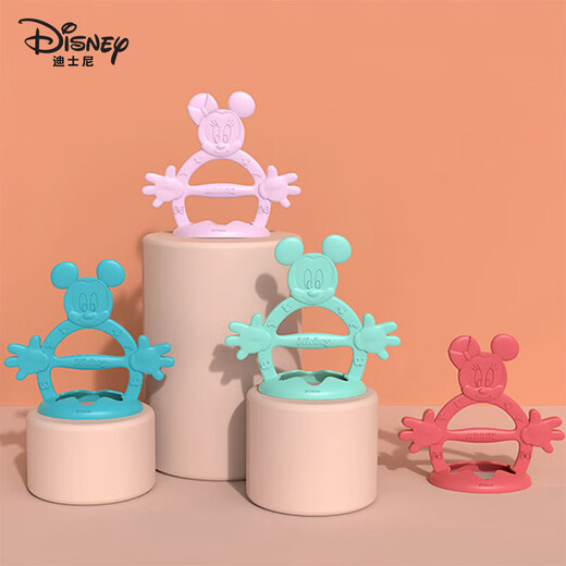 Children's Teether Silicone Teething Stick Baby Teething Toy Soothing Teething Stick High Temperature Resistant Mickey/Blue