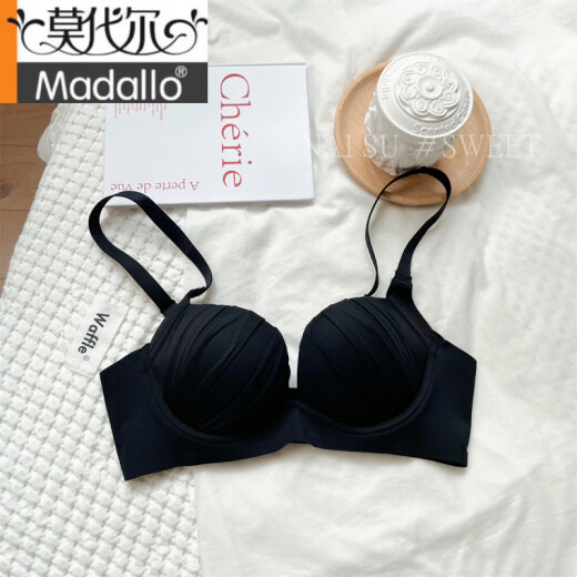 莫代尔小胸聚拢内衣女性感少女情趣文胸套装无钢圈防下垂上托调整型胸罩 紫色单件 70A 32B