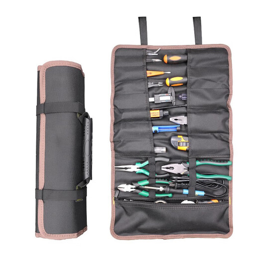 Xinnan roll tool bag empty bag multifunctional portable storage bag tool pocket storage without clutter black storage bag tool pocket color random