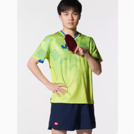 蝴蝶球服2025新款乒乓球服林昀儒同款BWH841透气速干羽毛球衣 BWH841-18玫红色 L (下单备注男女)
