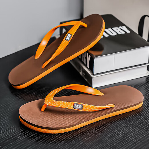 Flip Flip Flip For Men Guangdong Anti-Slip Wear Wear Wear Brand de alta gama Importada 2025 Estilos nuevos para ropa al aire libre y Cool Beach Brown Dark Brown 39