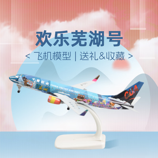 China United Airlines City Series Painted Aircraft Model 20cm City Series Painted Aircraft Model-Wuhu 20cm