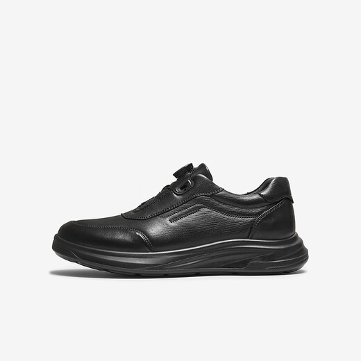 TATA 2025 Autumn Shopping Mall Same Style Comfortable and Versatile Casual Men's Shoes New Genuine Leather Business Casual VMV01CM5 Black 41