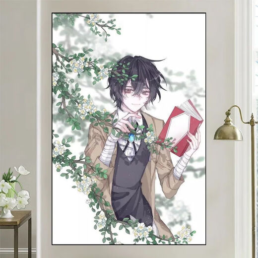 TVAJ2025 Hochdiffer Literary Master Wild Dog Diamond Malerei Full Diamond Neue Rahmenfreie kreative dekorative Malmalerei YS9898 Quadratische Diamant-Canvas 30x40 cm + Werkzeuge