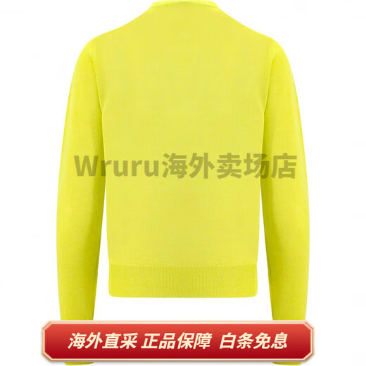 Vivienne Westwood SS23 Saturn bestickter runder Nackenpullover Pullover für Frauen gelb gelb S