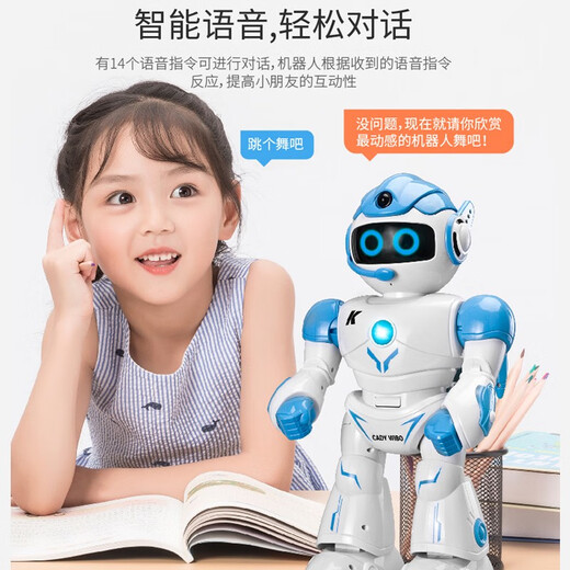 
Mother-Eng Children's Remote Control Robot Toy Intelligent Dialogue Programming Electric Speaking and Walking Robot Early Education Boy Remote Control + Voice Dialogue + Follow Red 2 Batteries Receive 4 Boxes of Assembled Building Blocks + Freight Insurance + Lifetime Maintenance