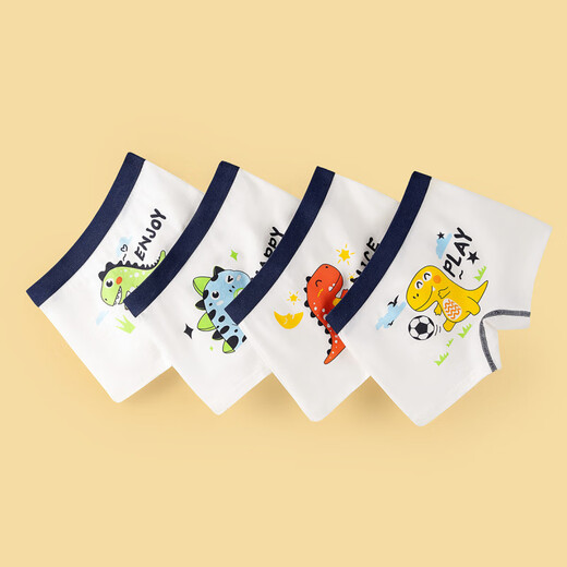 Gong Yuyue Sommer Kinder Unterwäsche Jungen große Kinder A-Klasse Flat Corner Boy Cartoon niedliche Boxer Shorts Jungen 1051 Fußball Dinosaurier 4 Teile 170 m Code [Empfohlen 20jin [Jin gleich 0,5 kg] -35jin [Jin gleich 0,5 kg]]