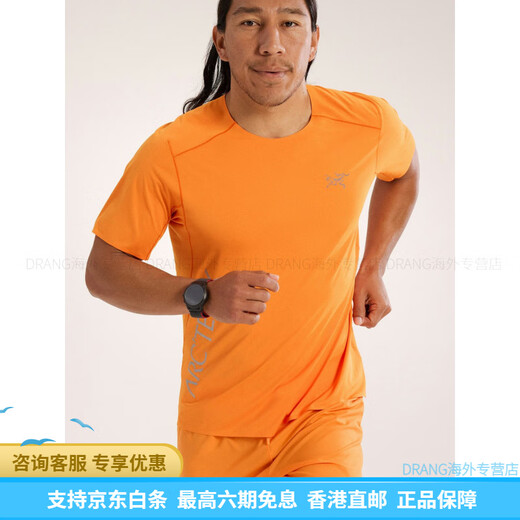 始祖鸟（ARC'TERYX）男士Norvan Downword Logo吸湿短袖T恤X9720/7735 黑色Black X9720 M