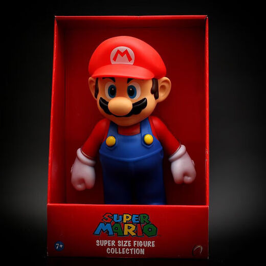 SuperMario马里奥路易耀西公仔玩具摆件玩偶可动模型 23cm红 25耀西青龙盒装