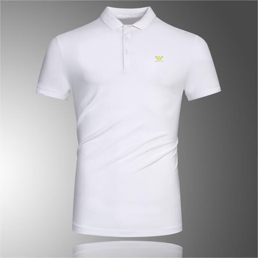 ARMANIBR Armani Summer Men's Business and Casual Short Sleeve POLO Shirt Mulberry Silk Flip AM756 Black Lapel M Reference Weight 90-120Jin [Jin equals 0.5 kg]