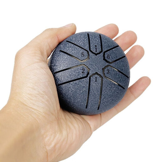 3-inch 6-tone mini ethereal drum percussion steel tongue drum children's portable musical instrument pocket drum toy snare drum wholesale 3-inch red (drum hammer + sheet music)