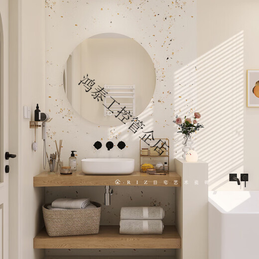 Bathroom tiles, floor tiles, terrazzo, anti-slip tiles, wall cream style French floor tiles, free particles-K12108 main picture 600x1200