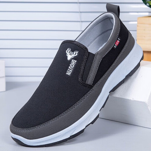 Viejos zapatos para hombres de Beijing zapatos de papá de ancianos y ancianos de mediana edad 2025 zapatos para hombres nuevos zapatos deportivos zapatos suaves hombres súper suaves 9902-azul 44