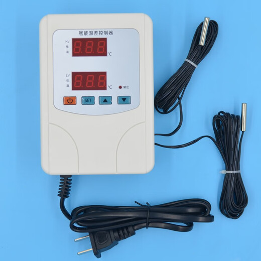 
Fengxi Engineering Solar Temperature Differential Circulation Controller 9901 Intelligent Digital Display Temperature Differential Meter Return Water Cycle Temperature Differential Switch 9901+2 2.5-meter Waterproof Probe