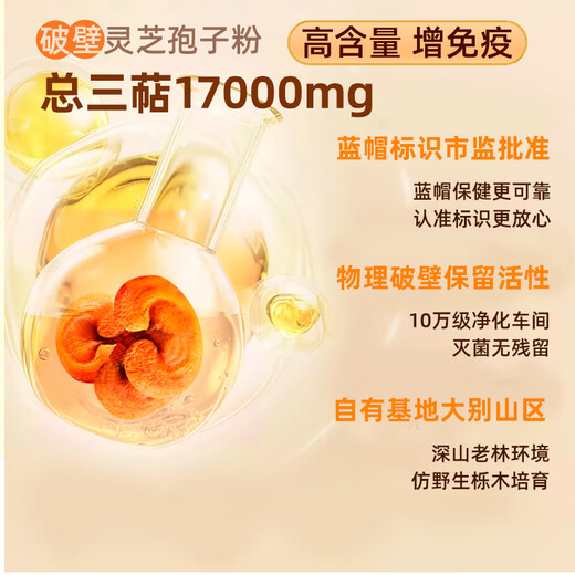 Zhishentang Breaking Wall Ganoderma Lucidum Spore Pulver 10 Packs Jinzhai Dabie Mountain Organic Red Ganoderma lucidum selen-reicher Produktion Liedriger Temperaturluftstrom Breaking Wall 10 Packs probieren Sie es