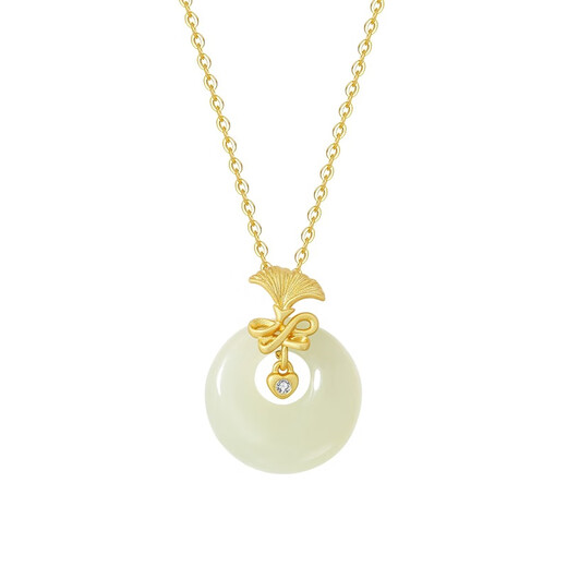 Meimin (none) New Chinese style Hetian jade necklace for women s925 sterling silver carnation pendant niche gift for mother birthday gift P14116-Pellen carnation-F17 (natural Hotan 925 silver