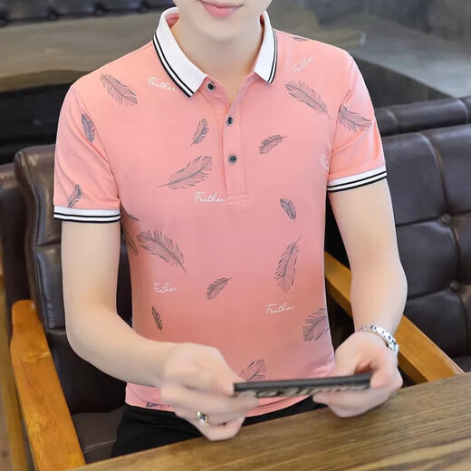 丨利郎丨品牌男装有领Polo衫夏季男士短袖T恤ins棉质修身半袖潮牌衣服 2023677白色2024 M 体重90-100