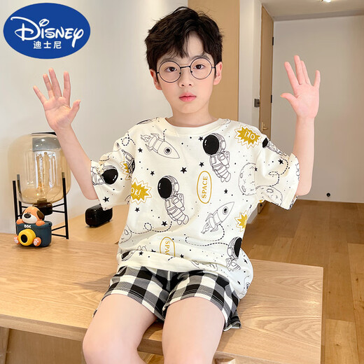 
Disney boy pajamas children summer thin pure cotton short-sleeved suit medium-sized children 12-year-old boy fashionable summer home clothes 695 [Cotton] 165 S size recommended 140-150 cm weight