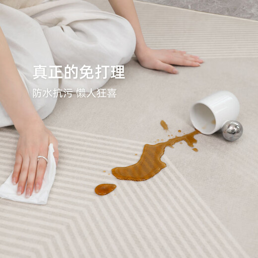 像素地毯客厅2025新款轻奢感沙发地垫免洗可擦家用防水卧室厚天津 清蔷-13566 240cm*400cm [定制]