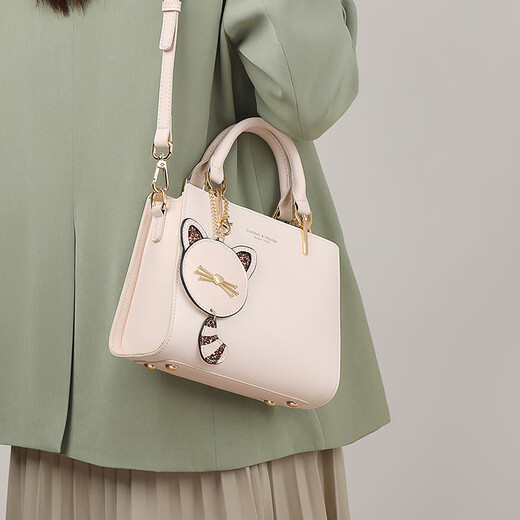 CALVIAKRIM2025 new four-season women's crossbody shoulder bag light luxury versatile high-end fashion trendy leather bag handbag beige white