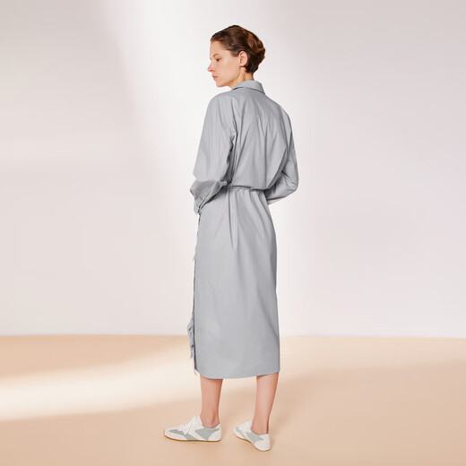 Moins 2024 Robe de coton neuf 2024 2O4G12590 452 Blue rose gris L