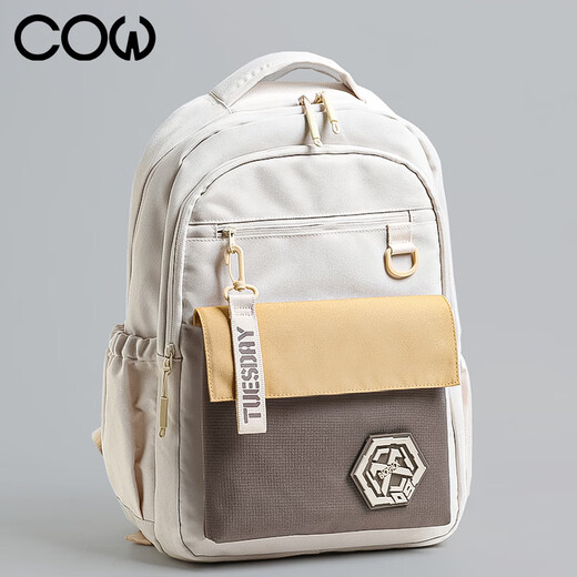 COW backpack for men and women junior high school high school college students school bag large capacity backpack lightweight computer travel bag blues dream
