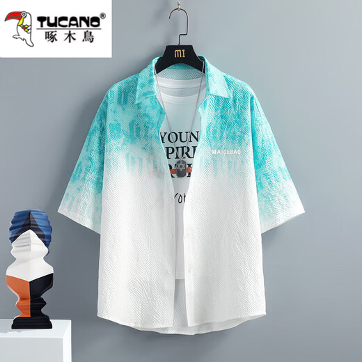 Burbuja de carpintero camisa de manga corta para hombres.