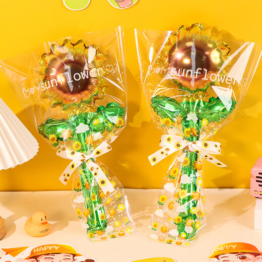 TaTanice Teacher's Day gift bouquet balloons 10 packs of sunflowers for male and female teachers thanks for their careful cultivation