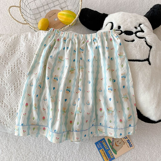 芬腾三件套樱桃小熊睡衣女夏季短袖可爱卡通宽松云朵棉夏天家居服套装 js-9901#粉边米可 三件套-云感 M 码155-162体重105斤内