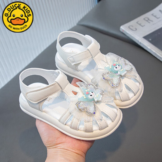 G.Duck Kids Little Yellow Duck Girls Sandalen Süße Bogen Kulomi 2025 Sommer Kindergarten Nicht rutschfeste Mode vielseitige Sandalen 9902 Sandalen Pink 25 Größe 16 cm