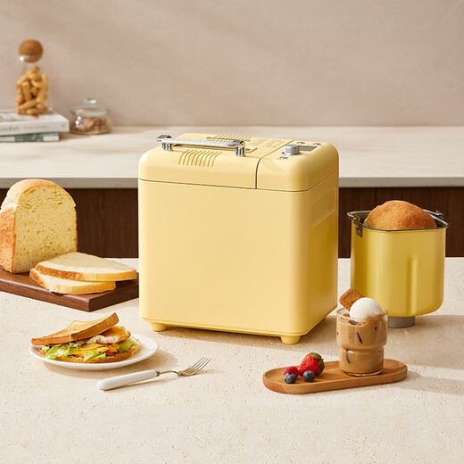 Bai Cui PE9900 bread machine household fully automatic multi-function dough fermentation toast small kneading dough silent new style yellow ice cream bucket