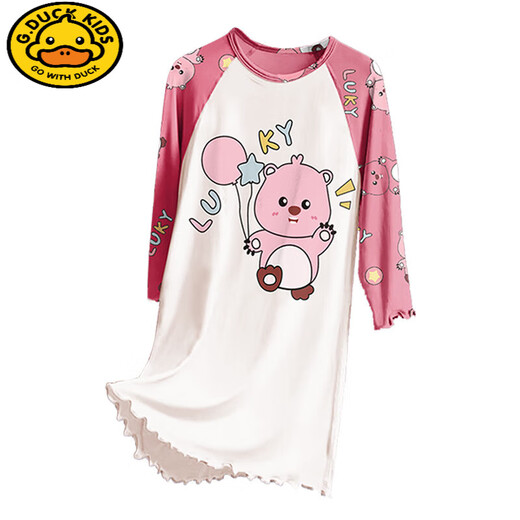 G.Duckkids Children's Pyjamas 2025 Nouveau printemps et automne Modal Big Children Girls Nightgown Longs à manches à manches à manches à manches longues Little Girl 2m - PROS 12188 TIGLE 16 TIME (140-150) CM