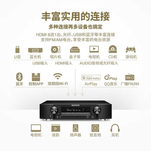 Marantz [National Subsidy] NR1510 AV amplifier 5.2 channel Dolby Home Theater Hi-Fi wireless Bluetooth Home Combined Power Amplifier 5.2 channel [NR1510]