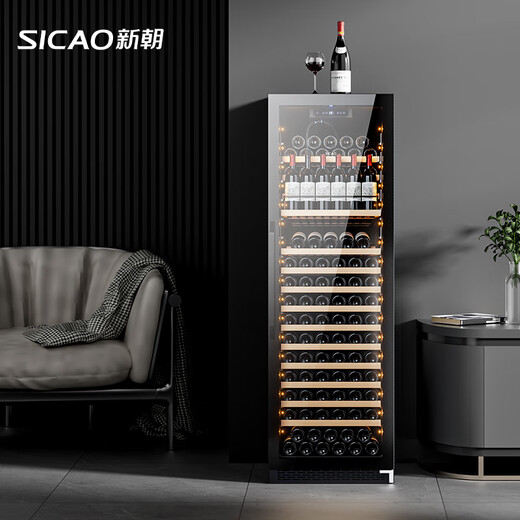 Xinchao (SICAO) Recommended Model Consultation Discount Constant Temperature Wine Cabinet Home Multifunctional Embedded Wine Cabinet Refrigerator Refrigerator Beverage Tea Air-cooled Frost-free Display Cabinet 470 JC-470A Single Temperature 180 Count Vacuum Freshness Vacuum Wine Cabinet