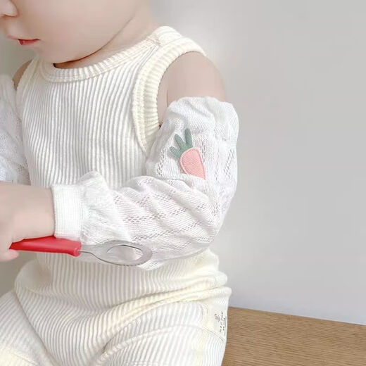 Tuzun Newborn Baby Sleeve Extra Small Summer Sleeping Air Conditioner Sun Protection Mosquito Infant Infant Arm Protector Baby Arm Protector White F