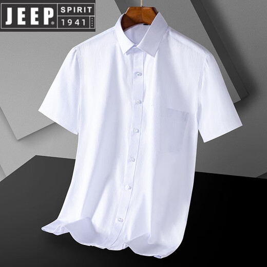Jeep Spirit Daddy Sommer Kurzarm Shirt Top 2025 Neues lässiges loser Herrenhemd Daddy Kurzärmler Kleidung DX6623 38 (Gewicht von -120 Jin [Jin ist gleich 0,5 kg])