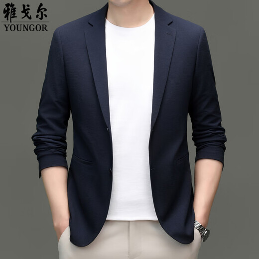 CEO雅戈尔旗舰官方店高端西服男春季新款商务休闲小西装外套纯色单西 6630咖色 M 170