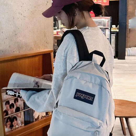 JANSPORT Backpack Blue Wheat Tornado Jasper Backpack Large Capacity Middle and High School Student Book and Computer Bag Green Color-4QUEEW7 (Side Bag + Compartment)