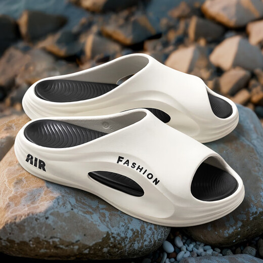 Les pantoufles de Jeriya Summer Men's Summer Outdoor Trendy Sports Wear Anti-Slip Anti-Odor Eva Sépie à Scors Sled-Spipers Encre Men's Style White 40-41 [Convient pour les tailles 39-40]