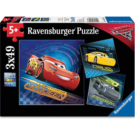睿思Ravensburger儿童拼图汽车赛车总动员10-100片麦昆 200片12625(无单独参考图)