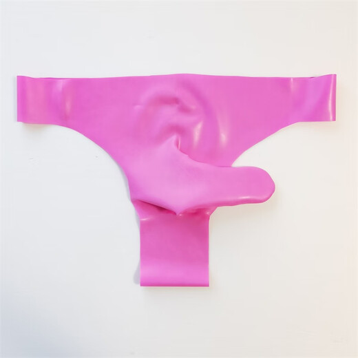 Universal rubber men's and women's menstrual pants T-pants rubber bullet separation seamless latex leather underwear JJ belt cover for men yellow 65-75 cm waist M